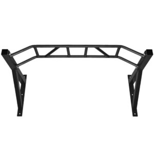 Black Wall Mounted Pull Up Bar Front