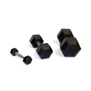 Rubber Hex Dumbbell Set