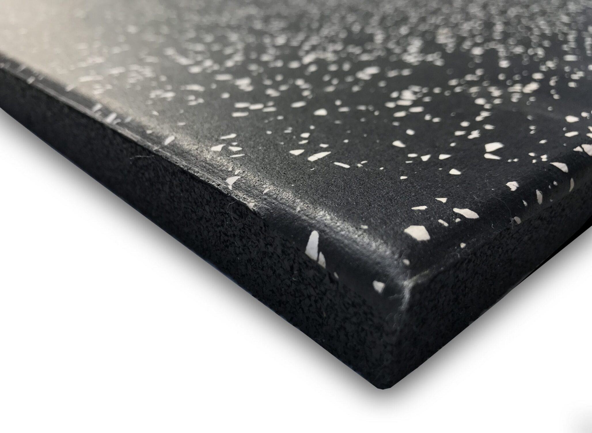 Rubber Black Tile White Speckled Surface 1M X 0.5M