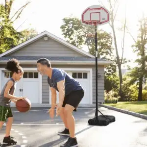 10ft Adjustable Basketball Hoop with Fillable Base