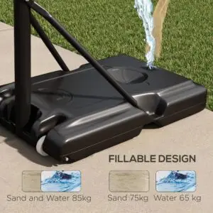 10ft Adjustable Basketball Hoop with Stand & Wheels