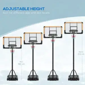 7ft Basketball Hoop with Wheels – SPORTNOW Court Edition