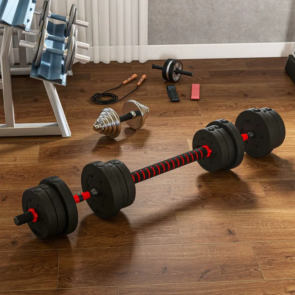 20kg Adjustable Dumbbell & Barbell Set – Premium 2 in 1 Home Weight Set