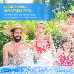 Superior 9ft Family-Sized Round Inflatable Swimming Pool