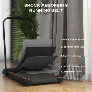 2.5HP Walking Pad Treadmill with LED Display for Home & Office