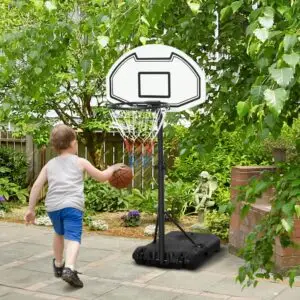 5.3ft Adjustable Basketball Hoop Stand for Kids & Teens