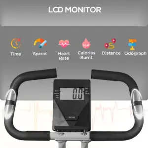 Elite SPORTNOW Folding Magnetic Exercise Bike for Home Gym