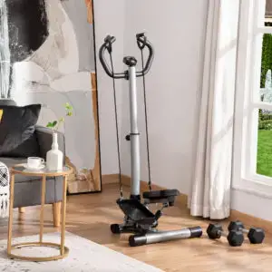 Compact Adjustable Step Machine with LCD Monitor & Handlebar