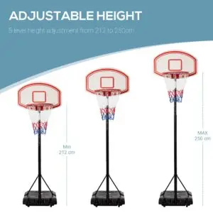 7ft Adjustable Basketball Hoop with Fillable Base