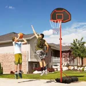 8.2ft Adjustable Basketball Hoop Stand With Wheels – HOMCOM