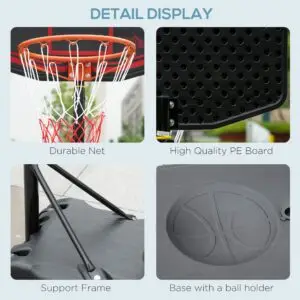 8.5ft Adjustable Basketball Hoop with Fillable Base – 2.1-2.6m