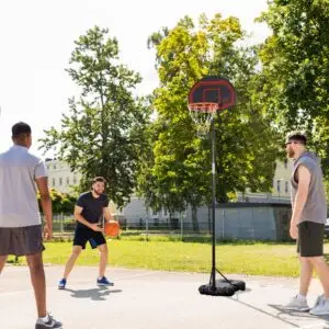 8.5ft Adjustable Basketball Hoop with Fillable Base – 2.1-2.6m
