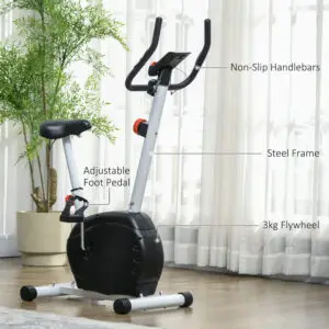 SPORTNOW Exercise Bike With LCD Monitor For Home Gym