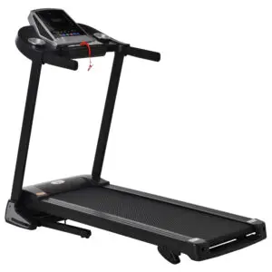Homcom Folding Treadmill, 2.0Hp Incline Treadmill Running Machine, 12.8 Km/H, With Led Display, Manual Incline, 12 Preset Programs, Drink &Amp; Phone Holder For Home Gym Fitness