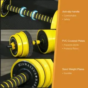 Adjustable 25kg Pro Dumbbell and Barbell Weight Set