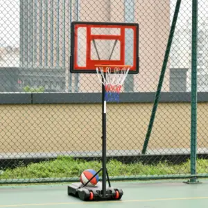 Adjustable Portable Basketball Hoop with Stand and Fillable Base – 160-210cm Height Range