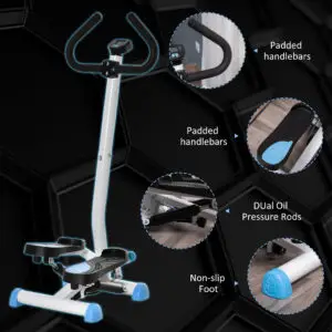 Elite Adjustable Resistance Step Machine with LCD Screen – HOMCOM