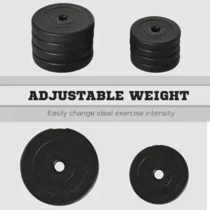Elite 20kg Adjustable Dumbbell & Barbell Set