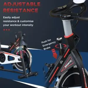 Elite Belt-Driven Spin Bike with LCD Display & 10kg Flywheel