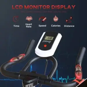 Elite Belt-Driven Spin Bike with LCD Display & 10kg Flywheel
