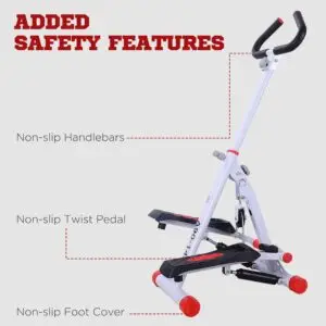 Foldable Home Stepper with Adjustable Handles