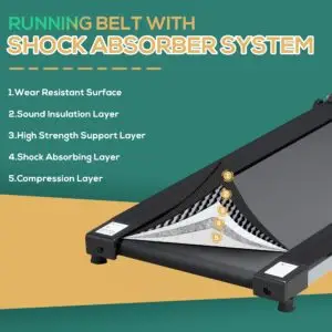 HOMCOM 500W Folding Motorised Treadmill – Compact Home Running Machine with LCD Display (10 km/h, Black/Grey)