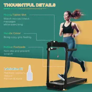 HOMCOM 600W Foldable Motorised Home Treadmill