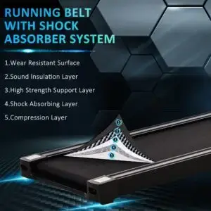 HOMCOM Foldable Running Treadmill for Home & Office