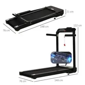 HOMCOM Foldable Running Treadmill for Home & Office