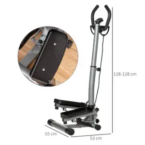 Compact Adjustable Step Machine with LCD Monitor & Handlebar