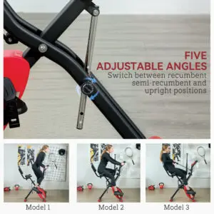 Elite Folding Magnetic Exercise Bike for Home, School & Office Gyms