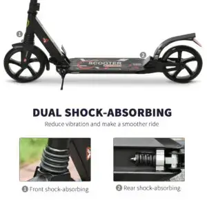 Premium Foldable Scooter – Elite Suspension & 200 mm Wheels Shock