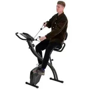 Premium Home, School & Office Foldable Exercise Bike 8 Level Resistance – HOMCOM (Black)