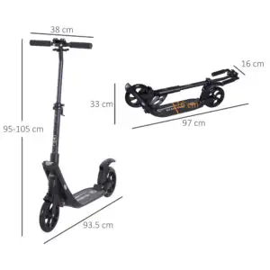 Elite Foldable Scooter Size