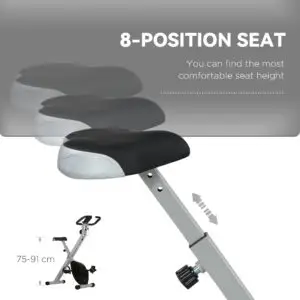 Elite SPORTNOW Folding Magnetic Exercise Bike for Home Gym