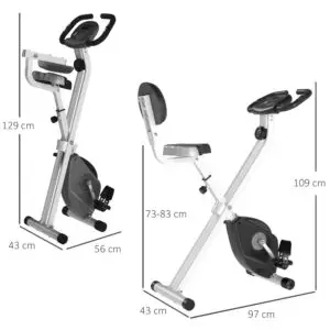 Premium Home, School & Office Foldable Exercise Bike with 8-Level Magnetic Resistance