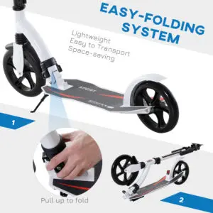 Premium Folding Stunt Scooter – Alpine White Fold