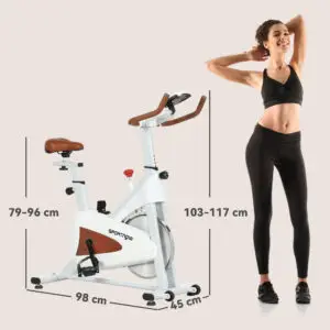 Elite SPORTNOW 8kg Flywheel Spin Bike – Belt Driven Precision