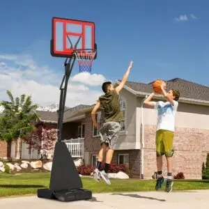 10ft Outdoor Basketball Hoop with Rebound Return – Adjustable & Portable Stand