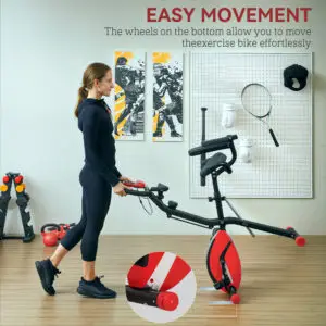 Elite Folding Magnetic Exercise Bike for Home, School & Office Gyms
