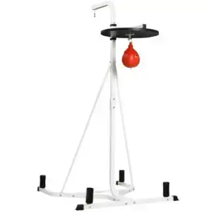 HOMCOM Adjustable Freestanding Speedbag, Punch Bag Hanger, White