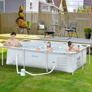 Premium 8ft x 5ft Steel Frame Above Ground Swimming Pool
