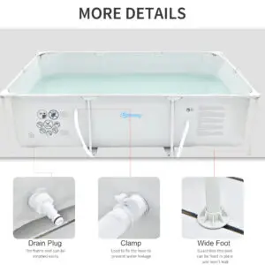 9.5ft x 6.2ft Deluxe Outdoor Swimming Pool