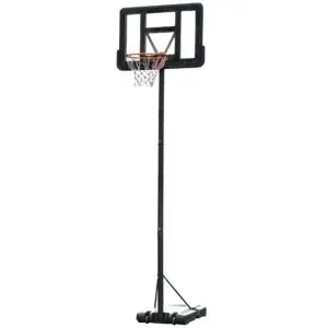 10ft Outdoor Basketball Hoop with Adjustable Stand – Ultimate Home Court System (Black)