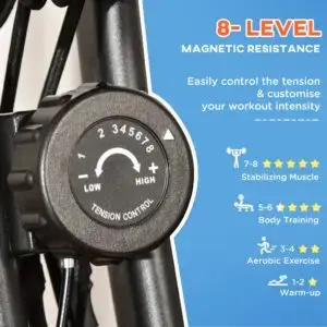 Elite Folding Magnetic Upright Exercise Bike