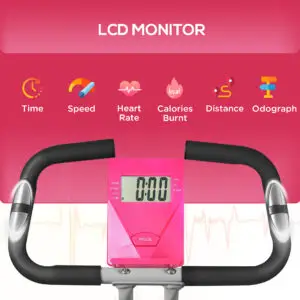 Foldable Magnetic Upright Exercise Bike with Pulse Sensors