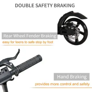 Reinforced Teen & Adult Folding Stunt Scooter with Dual Suspension Brake