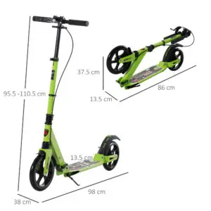 Premium Folding Stunt Scooter with Dual Suspension Size