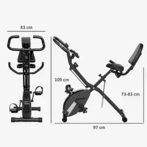 Elite Folding Magnetic Exercise Bike for Home, School & Office Gyms