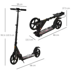Reinforced Teen & Adult Folding Stunt Scooter with Dual Suspension size